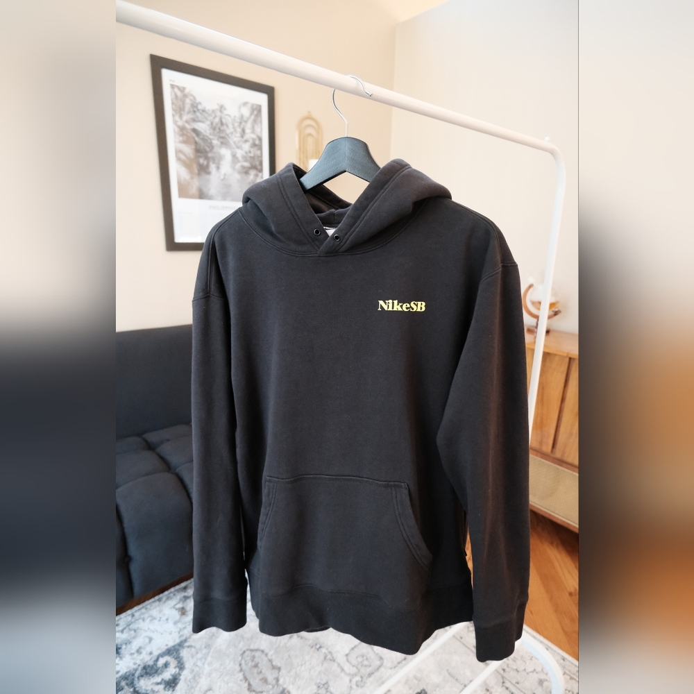 SOLD Nike SB Black Hoodie with Yellow Logo